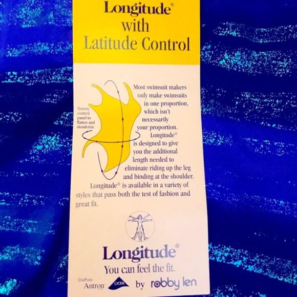 Longitude NEW 2-piece Swim Suit Tankini Blue Shimmer 14 - Picture 14 of 16